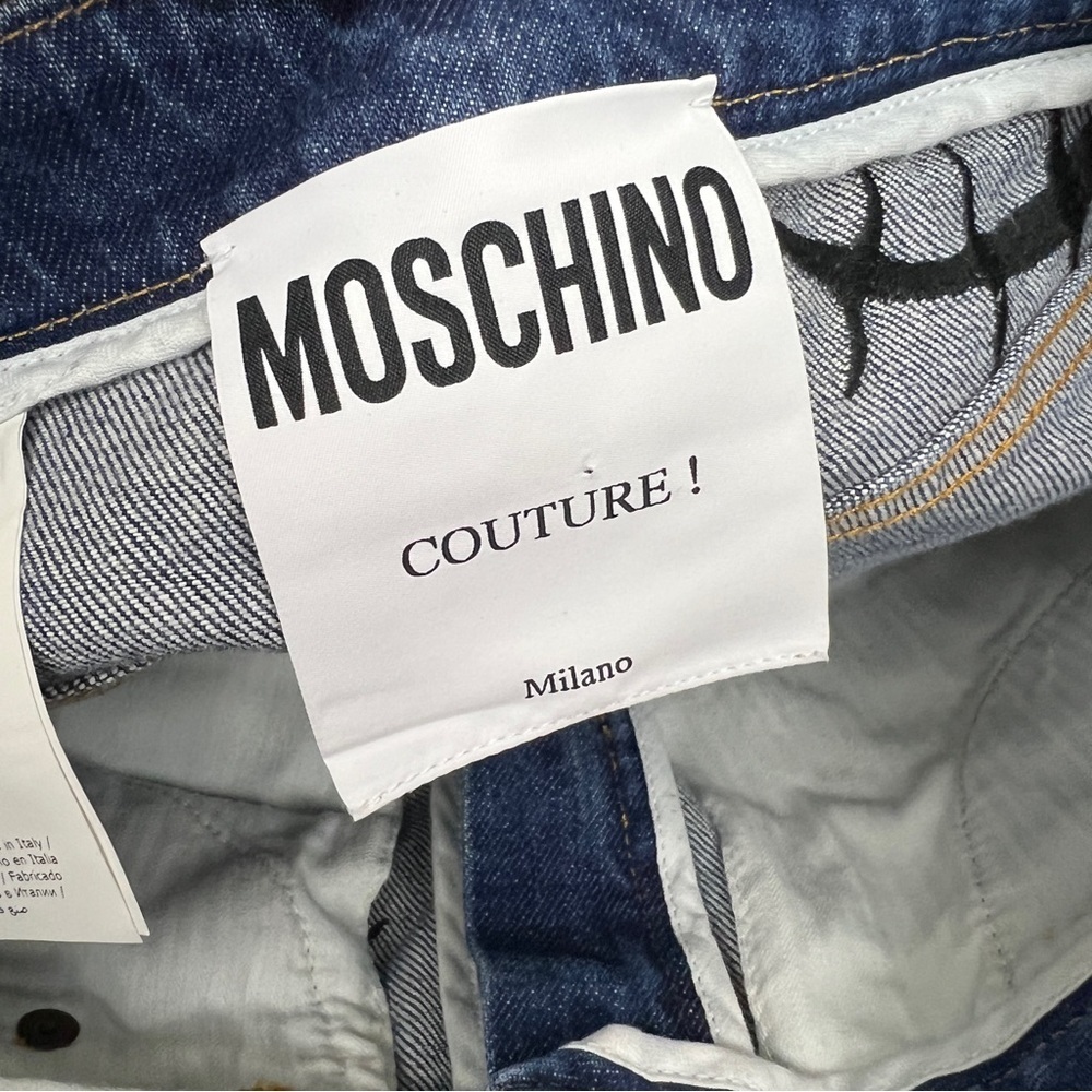 Moschino Scar Embroidered 2020 Halloween Denim Skirt - Picture 6 of 8
